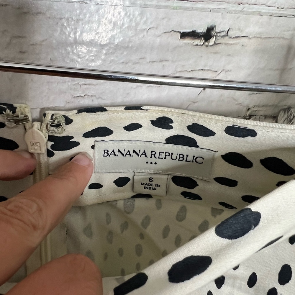 Banana republic white black pencil skirt size 6 - Picture 3 of 6
